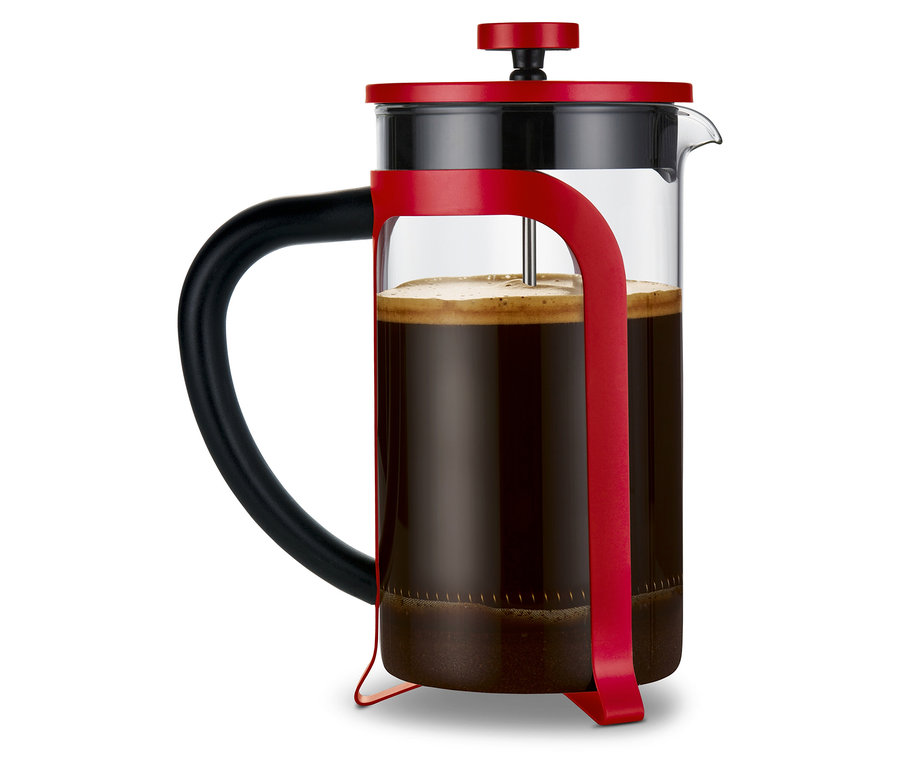 French Press 800 ml, 6 Fincan, Kırmızı
