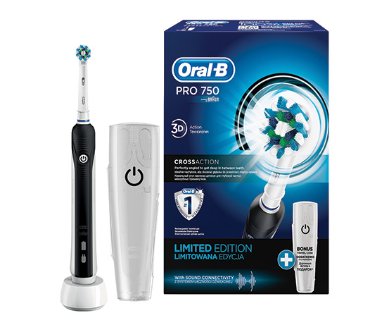 Oral-B Pro 750 Cross Action Siyah Şarj Edilebilir Diş Fırçası 496958